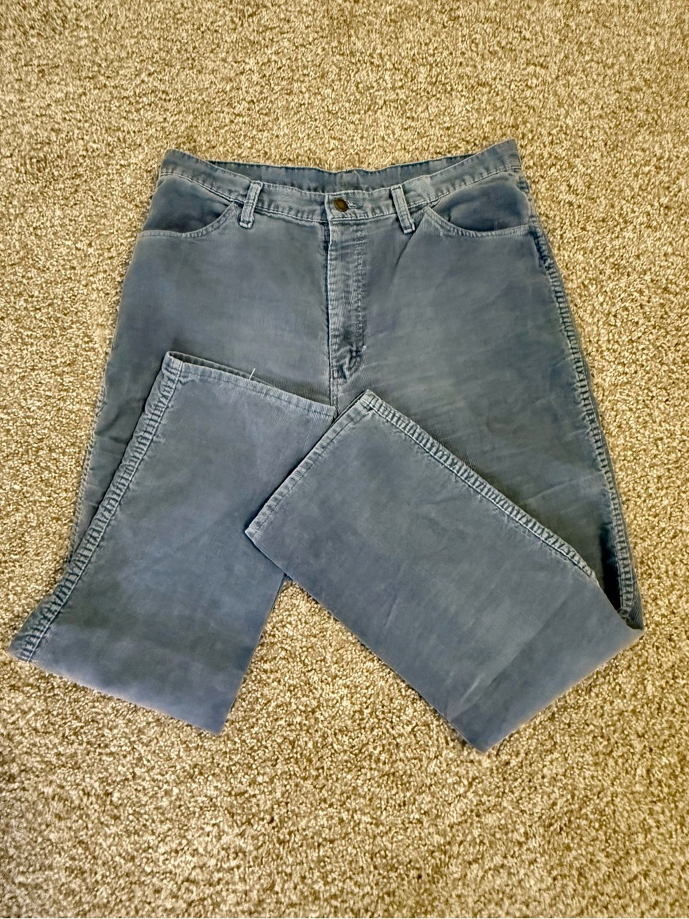 Vintage Rustler Grey-Blue Corduroy Trousers